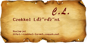 Czekkel Lóránt névjegykártya