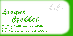 lorant czekkel business card