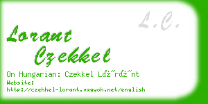 lorant czekkel business card